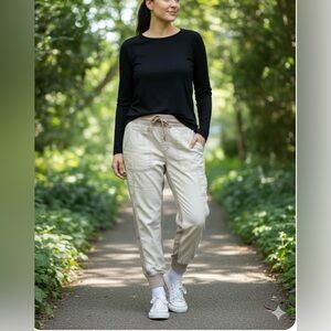 Anthropologie Beige Textured Pants